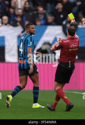 Verona Rome Referee Giovanni Ayroldi shows yellow card to Saba Goglichidze of AC ...