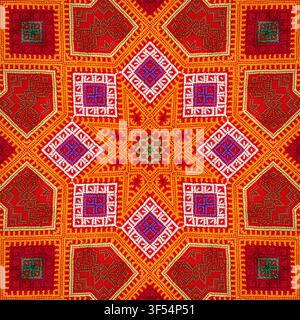 Seamless kaleidoscope or endless pattern for ceramic tile, wallpaper, linoleum, textile, web page background used. Repeating geometric from striped el Stock Photo