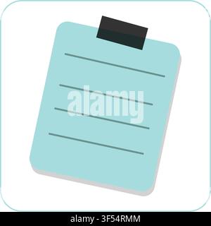 Taped memo pad icon vector illustration isolated on white background Stock Vector