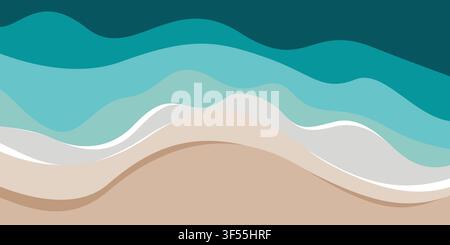 Sea sand beach Background . Hello summer. Vector illustration Stock Vector