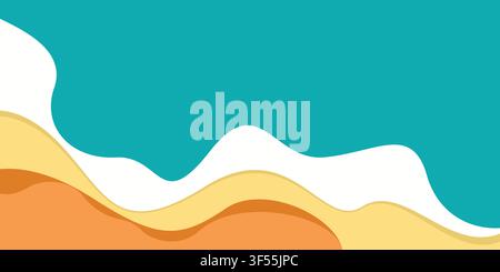 Abstract Beach Vector Illustration. Beach Top View Background for Summer Stock Vector