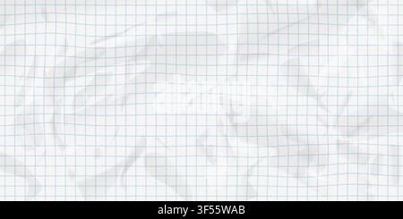 White graph paper crumpled pattern vector illustration Stock Vector