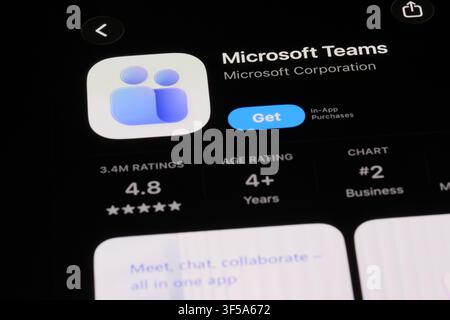 Shanghai,China-July 30th 2026: Microsoft teams app icon and brand logo Stock Photo