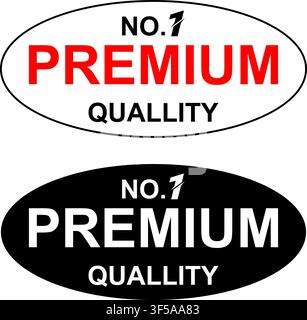 No. 1 Premium Quality Badge Vector Label for Product Packaging Retail Branding and Marketing Design, Editable eps file Stock Vector