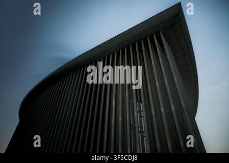 Modern architecture at the Philharmonie, Luxembourg, Luxembourg City. Stock Photo