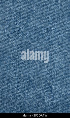 Blue denim fabric showing a detailed textile texture Stock Photo