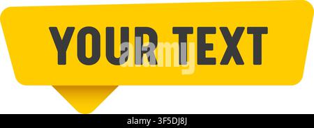 your text yellow sticker isolated on transparent background. your text sign Stock Vector