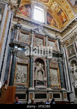 Tomb of Pope Sixtus V at the Sistine Chapel at the Papal Basilica of Santa Maria Maggiore/Saint Mary the Great, Rome, Lazio, Italy, April 2024 Stock Photo