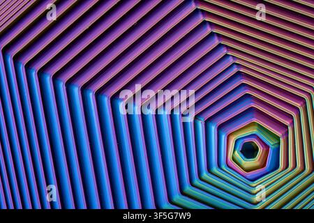 Colorful Geomatric Layers Creating Depth Stock Photo
