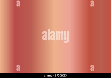 Realistic rose gold gradient texture. Shiny golden pink metal foil gradient. Vector illustration Stock Vector