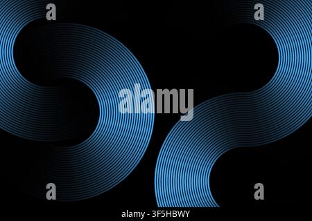 Abstract Blue Geometric Pattern with Vibrant Gradients, Circular Light Effects, and Futuristic Digital Design Background Stock Vector