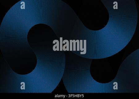 Abstract Blue Geometric Pattern with Vibrant Gradients, Circular Light Effects, and Futuristic Digital Design Background Stock Vector