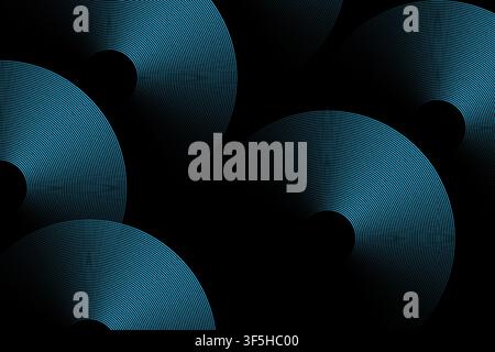 Abstract Blue Geometric Pattern with Vibrant Gradients, Circular Light Effects, and Futuristic Digital Design Background Stock Vector