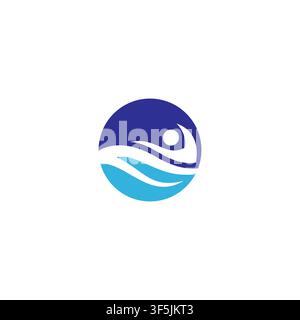 Swimming Sport Logo Vector Illustration. Swimming Icon Stock Vector