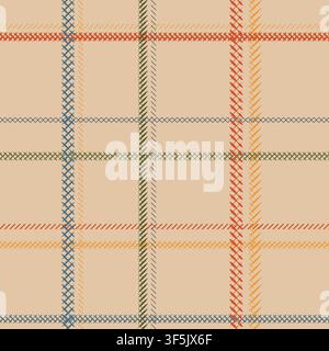 Cozy Autumn Plaid Seamless Pattern Stock Vector