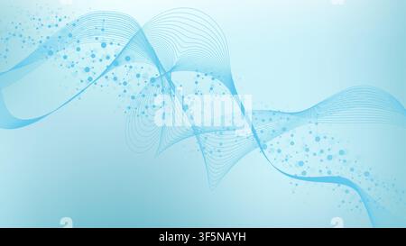 Structure molecule and communication Dna, atom, neurons. Science concept for your design. Connected lines with dots. Medical, technology, chemistry Stock Vector