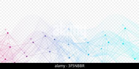Global network connection website header or banner design. Abstract background with connecting dots and lines. Global business. Social network Stock Vector
