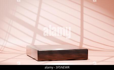 Glossy steel surface showcases repeating cylindrical glass patterns forming an elegant abstract macro backdrop offering futuristic minimalist aestheti Stock Photo