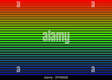 Vector colorful abstract halftone stripes background. Modern geometric spectrum gradient texture with horizontal linear bands for trendy high-tech Stock Vector