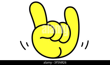 Rock. Hand sign. Gesture fingers Stock Vector