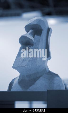 Art model printed on 3D printer. Object created on 3D printer from molten plastic. 3D printed creative object. Modern new modern additive progressive technologies. 3D printing technology Stock Photo