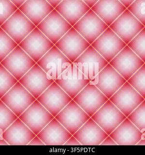 Ombre Diagonal Plaid Tartan Seamless Pattern Design in red and pink for fashion and home textiles Stock Vector