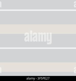 Horizontal Striped seamless pattern design in grey and beige for fashion and home textiles, graphics Stock Vector