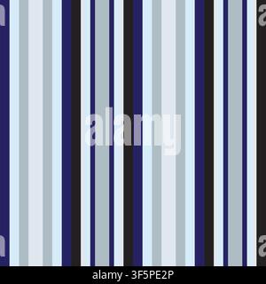 Vertical striped seamless pattern design in baby blue for fashion and home textiles, graphics Stock Vector