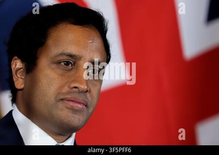 London. UK. 03 Aug 2026. Zia Yusuf, Reform UK home affairs spokesperson at the launch of 'Operation Fortress' at a Reform UK press conference in central London. Credit: Dinendra Haria/Alamy Live News Stock Photo