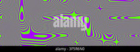 Green y2k psychedelic and purple trippy blue with texture background groovy. Pattern retro pink and organic seamless swirl with checker tech grid. Abs Stock Vector