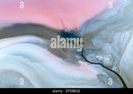 The beautiful colors of the Tuz Golu salt lake, Turkey. High quality photo Stock Photo