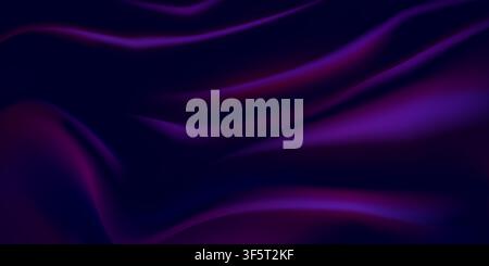 Purple silk texture. Realistic satin fabric, royal velvet luxury material premium 3d abstract wave elegant drape fold smooth ripple violet curtain cloth silky vector illustration original artwork Stock Vector