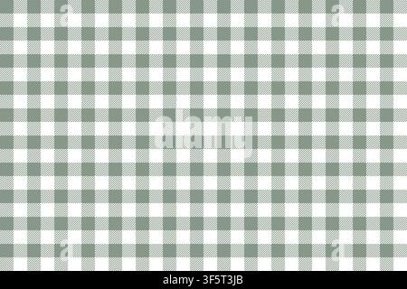 Gingham plaid seamless pattern. Minimalist two tone checkered fabric texture vector Stock Vector