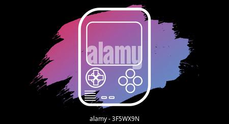 game console icons with art vector illustration Stock Vector