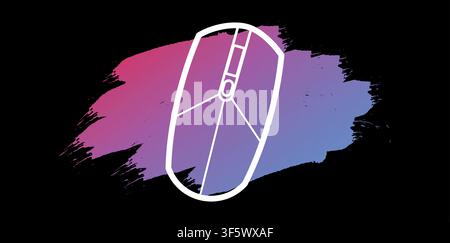 Computer mouse icon flat vector illustration Stock Vector