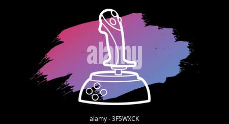 Gamepad, joypad, icon. Gamepads. Helm. Video game controller, linear icon Stock Vector