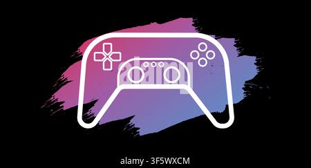 Gamepad, joypad, icon. Gamepads. Helm. Video game controller, linear icon. Stock Vector