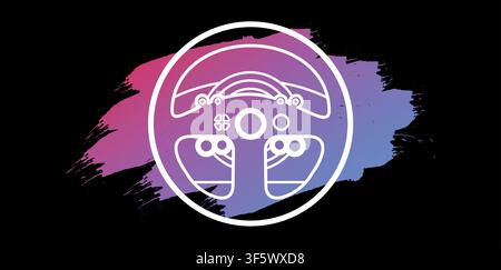 Gamepad, joypad, icon. Gamepads. Helm. Video game controller, linear icon. Stock Vector