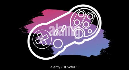 Gamepad, joypad, icon. Gamepads. Helm. Video game controller, linear icon Stock Vector