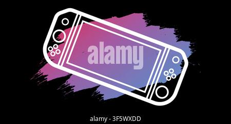 Gamepad, joypad, icon. Gamepads. Helm. Video game controller, linear icon Stock Vector
