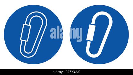 This image features a pair of clip art icons in white and blue, representing document attachment symbols. Ideal for office and business contexts. Stock Vector