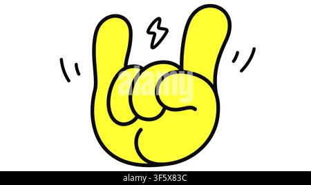 Rock. Hand sign. Gesture fingers Stock Vector