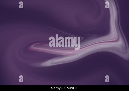 A smooth, flowing abstract background featuring a swirling liquid motion effect in deep purple and soft lavender tones. Stock Photo