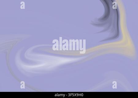 Abstract liquid marble flow pattern featuring soft purple and yellow swirling waves, creating a dynamic and fluid artistic effect. Stock Photo