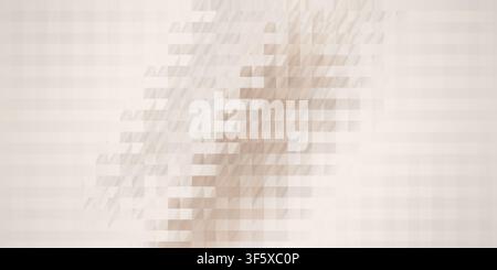 A digital abstract background featuring a subtle mosaic or pixelated pattern with soft gradients of beige, cream, and light brown, creating a textured Stock Photo