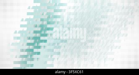 A modern abstract background featuring a pixelated mosaic pattern in shades of soft teal, light blue, and white, creating a digital gradient effect. Stock Photo