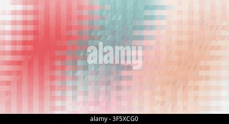 A vibrant abstract background featuring a pixelated gradient pattern blending soft red, teal, and peach tones, creating a unique and modern texture. Stock Photo