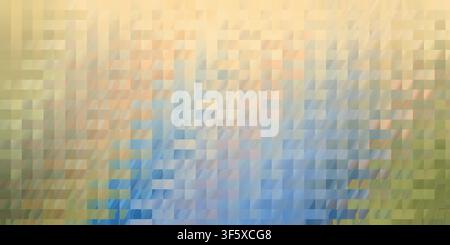 A vibrant abstract background composed of a multicolored square pixel mosaic, blending warm and cool tones in a digital grid pattern. Stock Photo