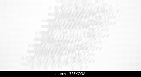 A clean and minimalist abstract background featuring a white square pixel mosaic pattern with subtle light and shadow effects. Stock Photo