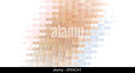 A soft, pastel-toned pixel mosaic pattern fading into a white background, creating a light and airy abstract digital texture. Stock Photo